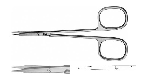 СТІВЕНС НОЖИЦІ З КВАДР. РУЧК. ПРЯМ. Г/Г 115MM